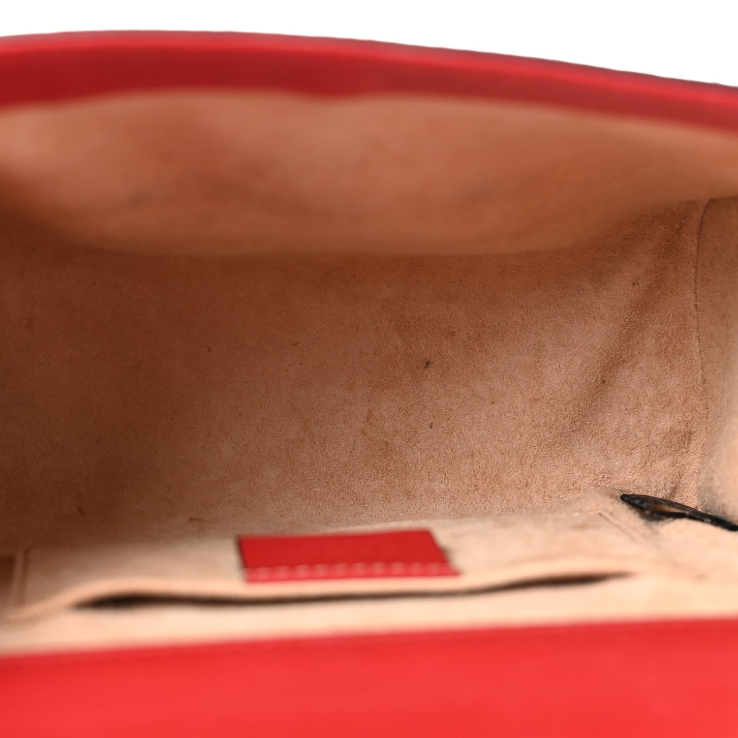 Calfskin Studded Small Padlock Shoulder Bag Hibiscus Red