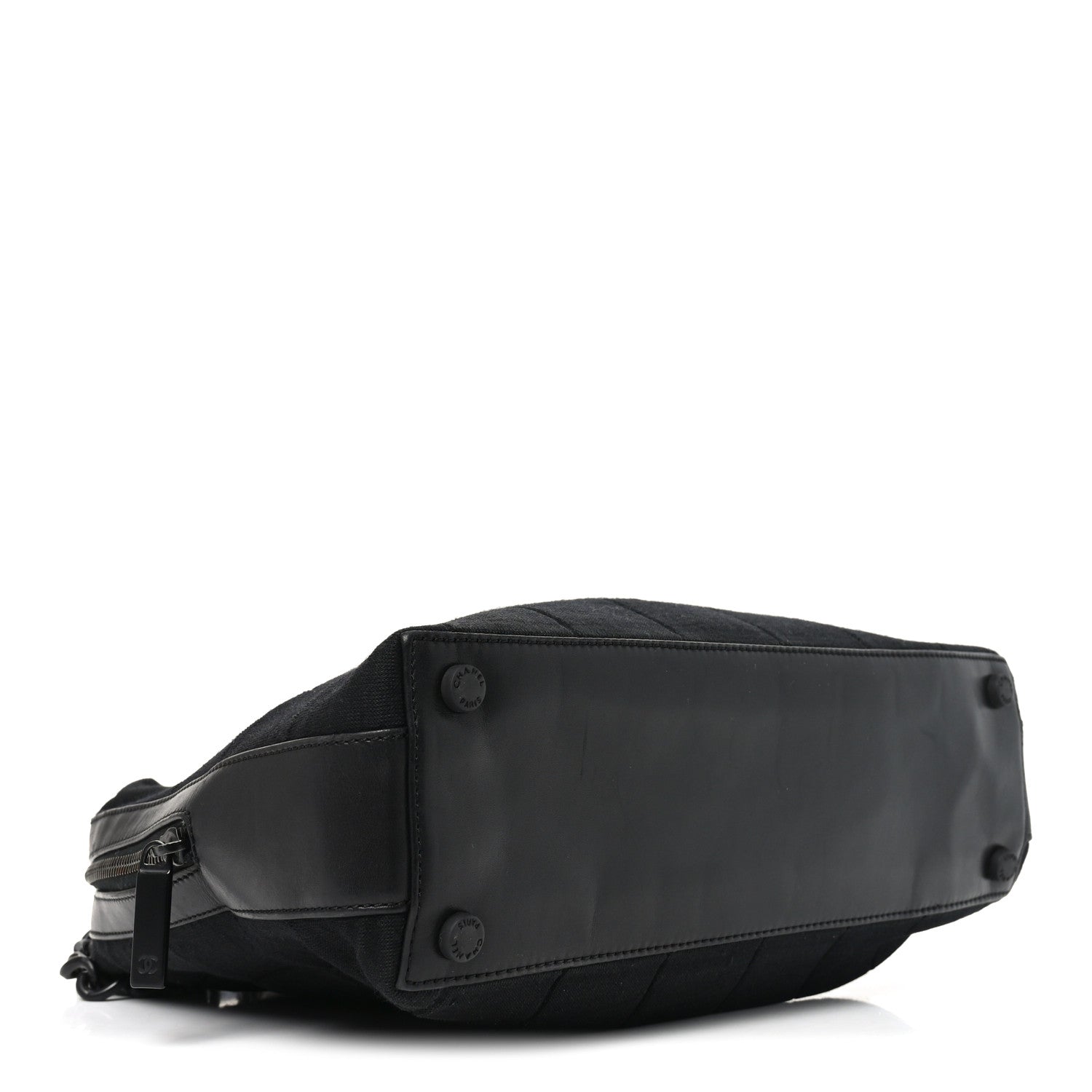 Jersey Quilted Chocolate Bar Shoulder Bag Black