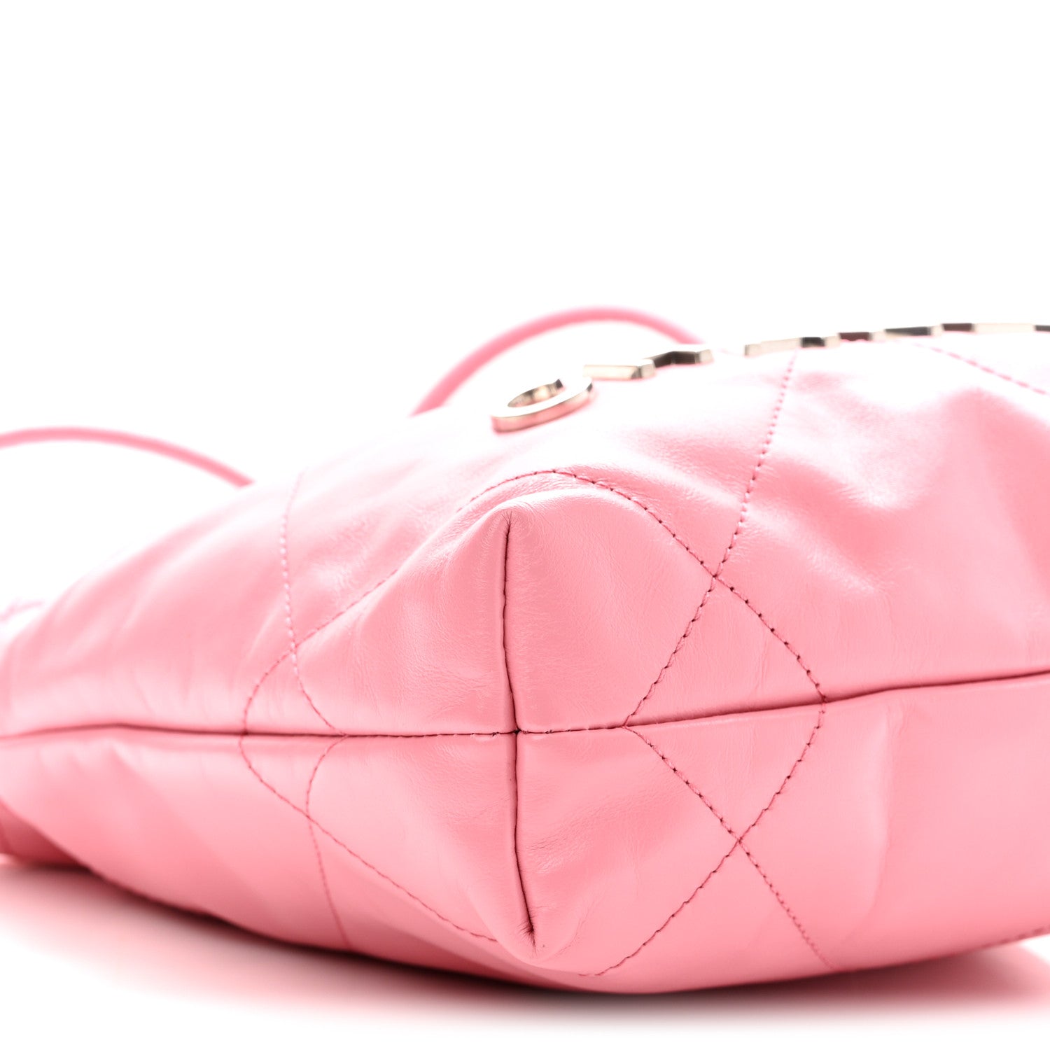 Shiny Calfskin Quilted Mini Chanel 22 Pink