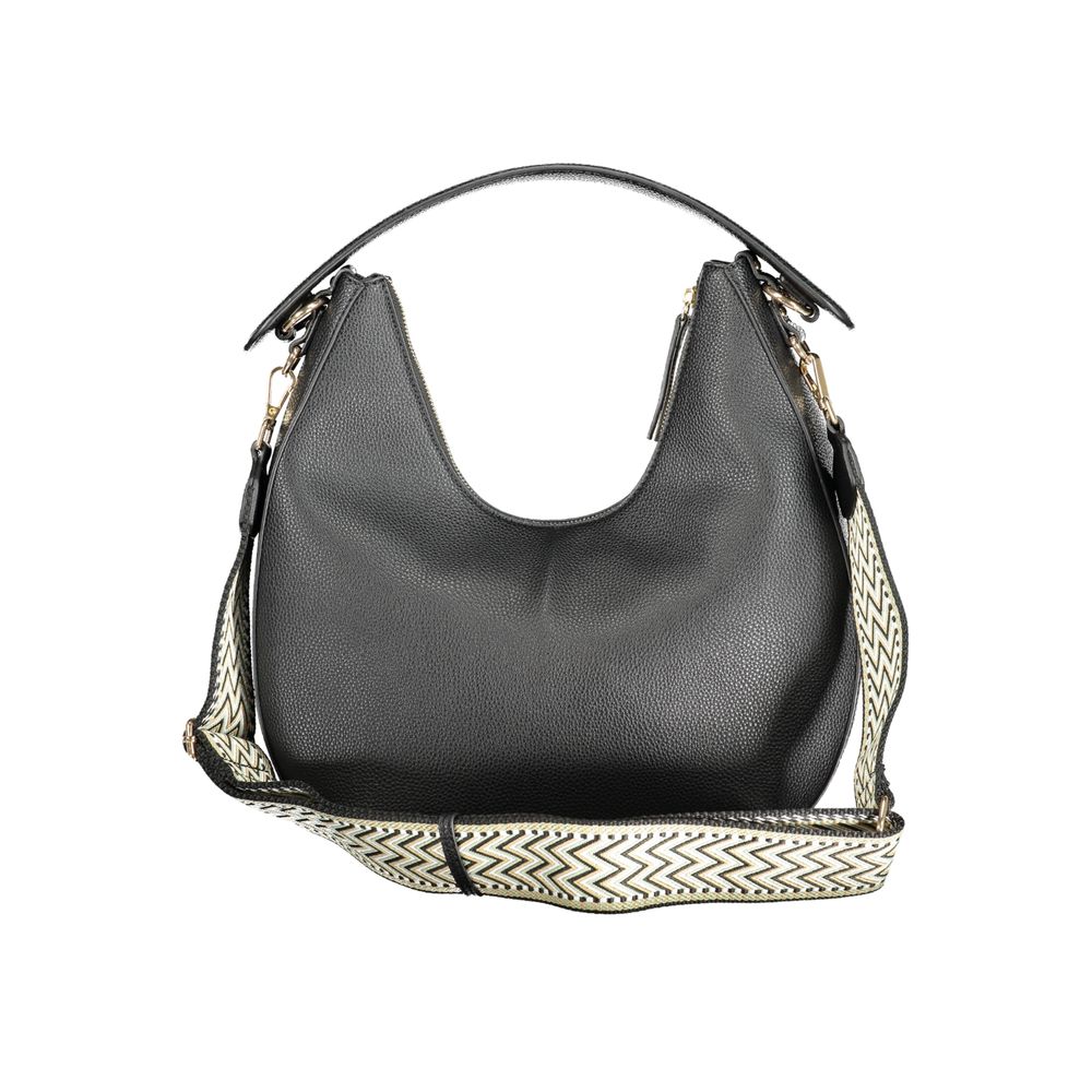 Mario Valentino Black Polyurethane Women Shoulder Women's Bag