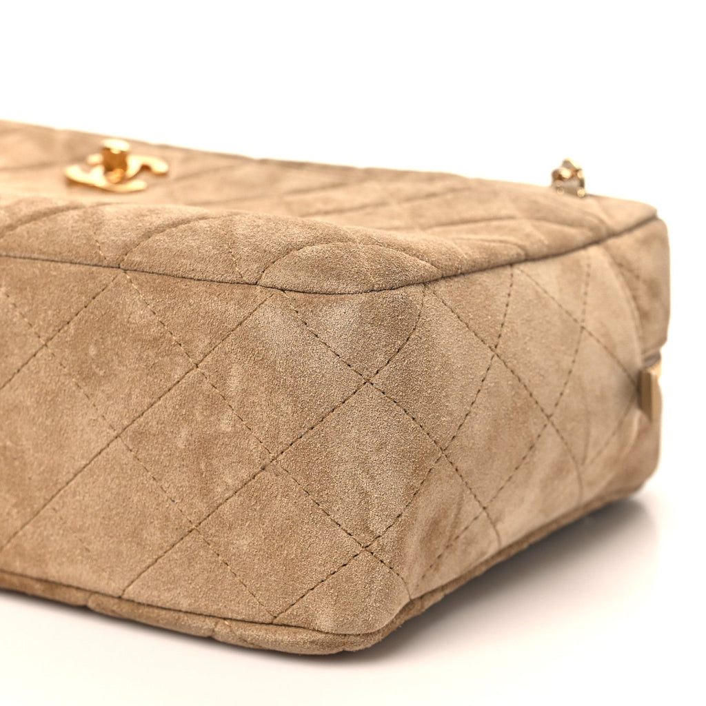 Suede Quilted Camerissimo Case Beige