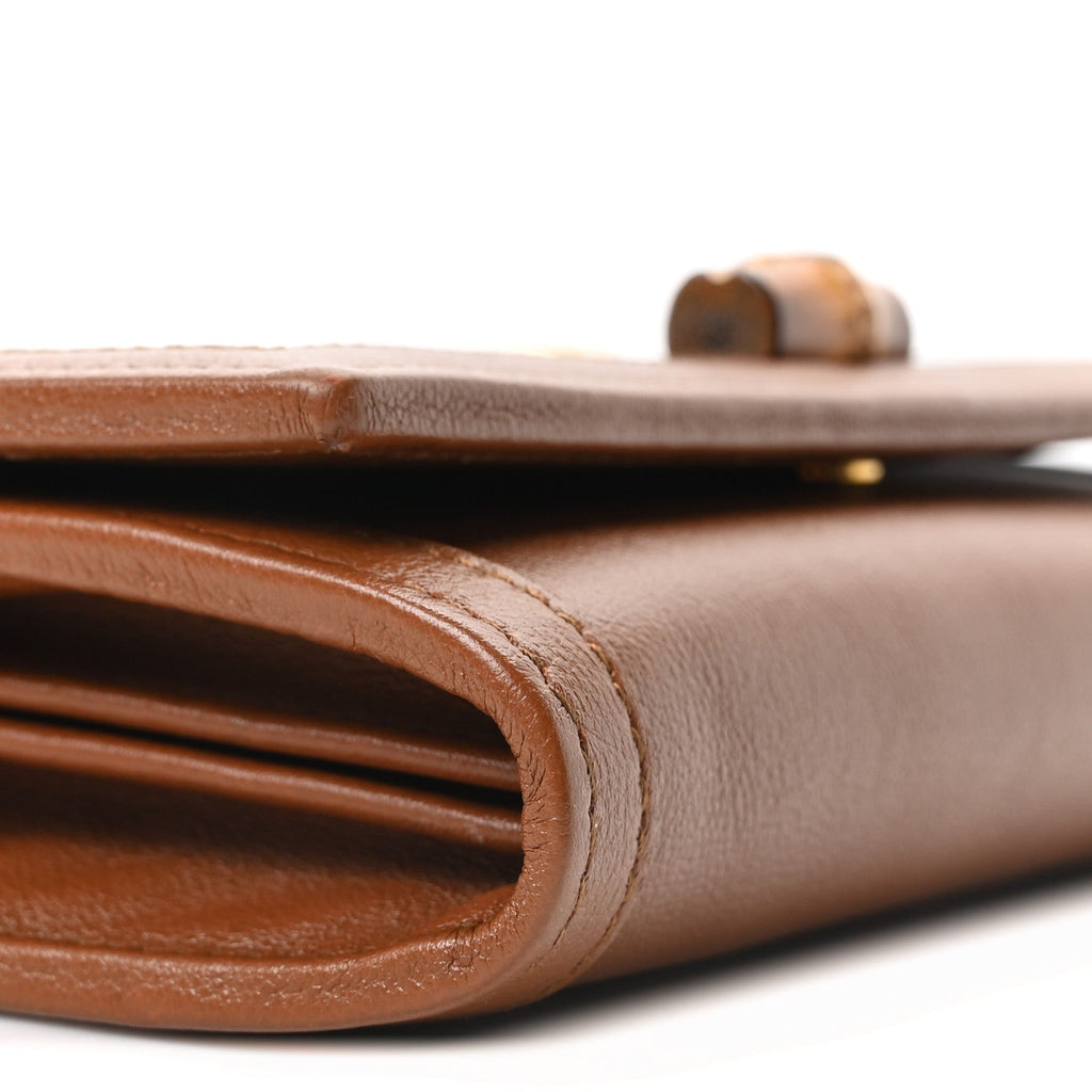 Wonka Grain Calfskin Diana Chain Wallet Cuir
