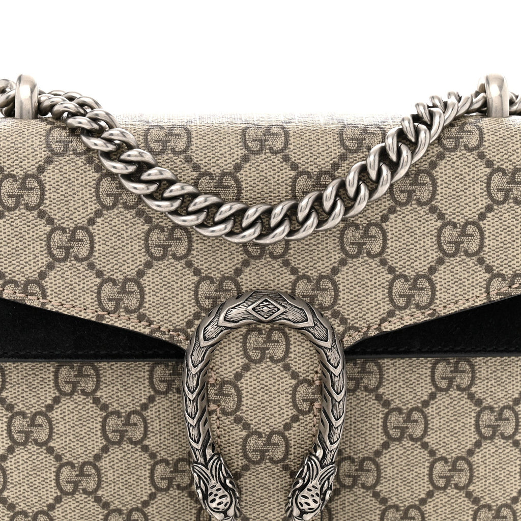 GG Supreme Monogram Mini Dionysus Shoulder Bag Black
