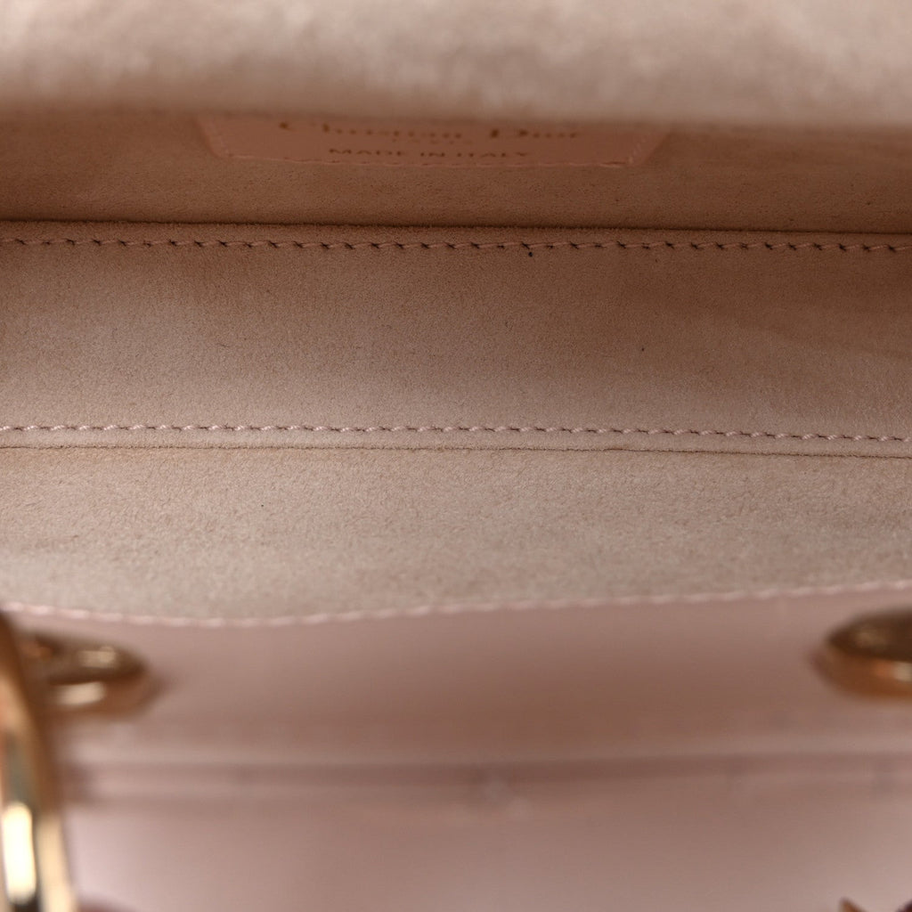 Lambskin Cannage Micro Lady D-Joy Rose Poudre
