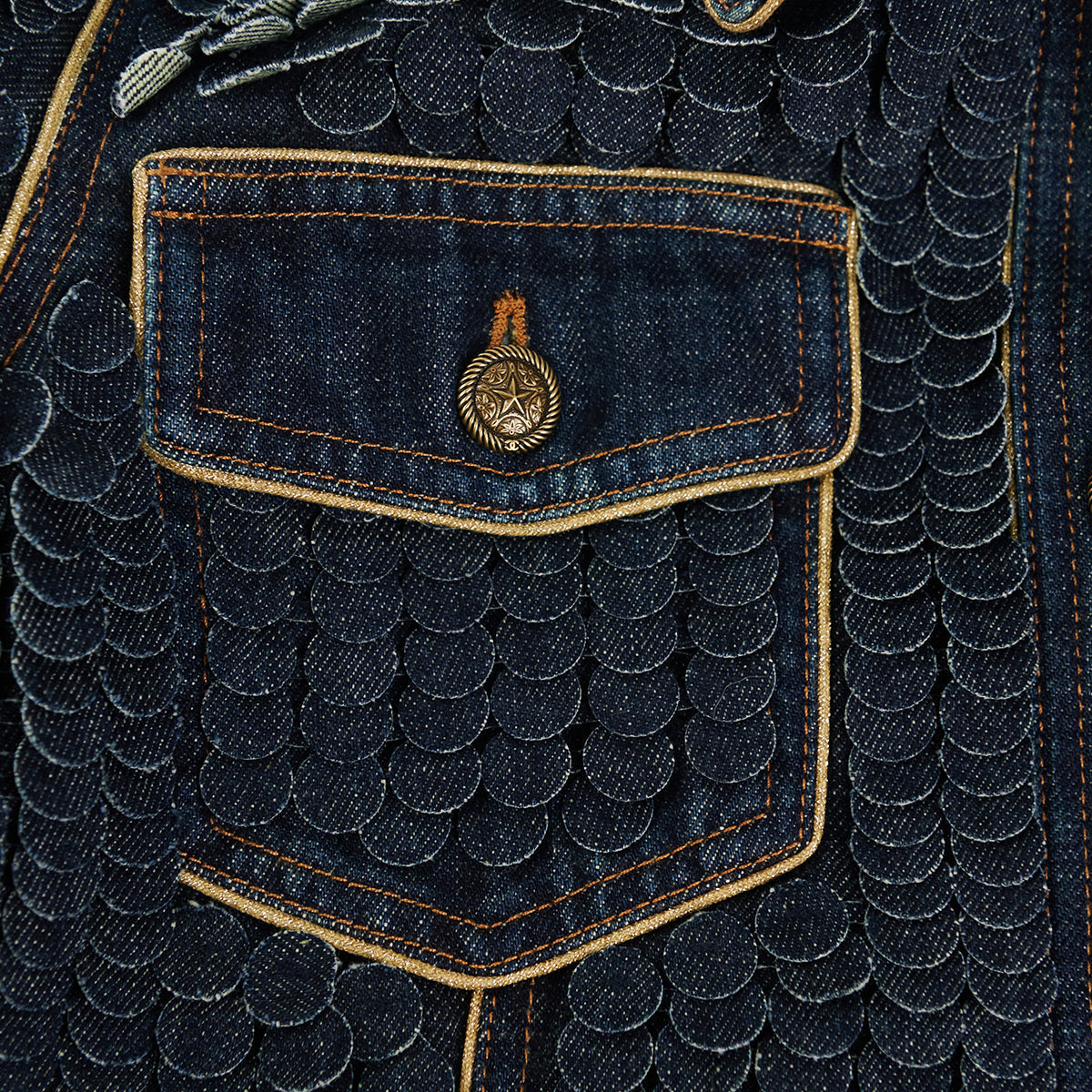 Chanel Button Denim Jacket - Size 36