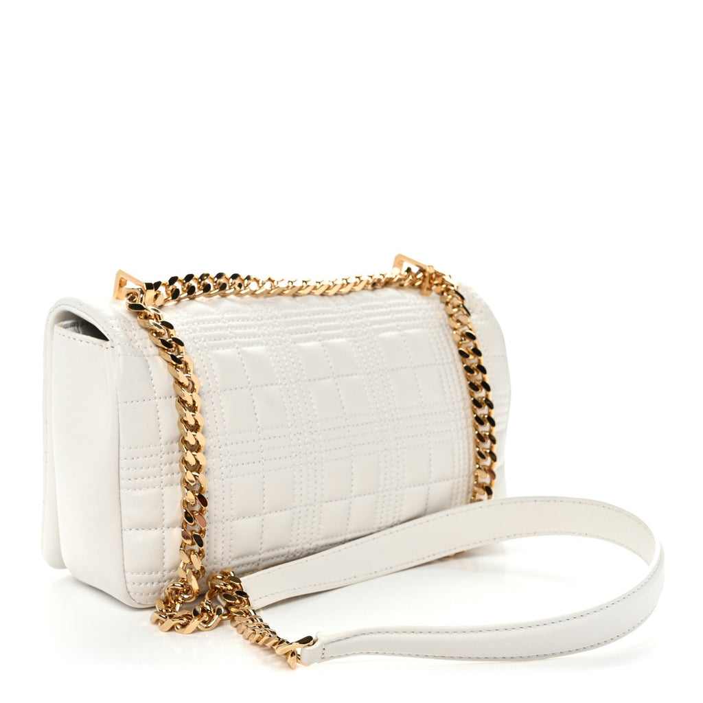 Lambskin Quilted Small Lola Bag White