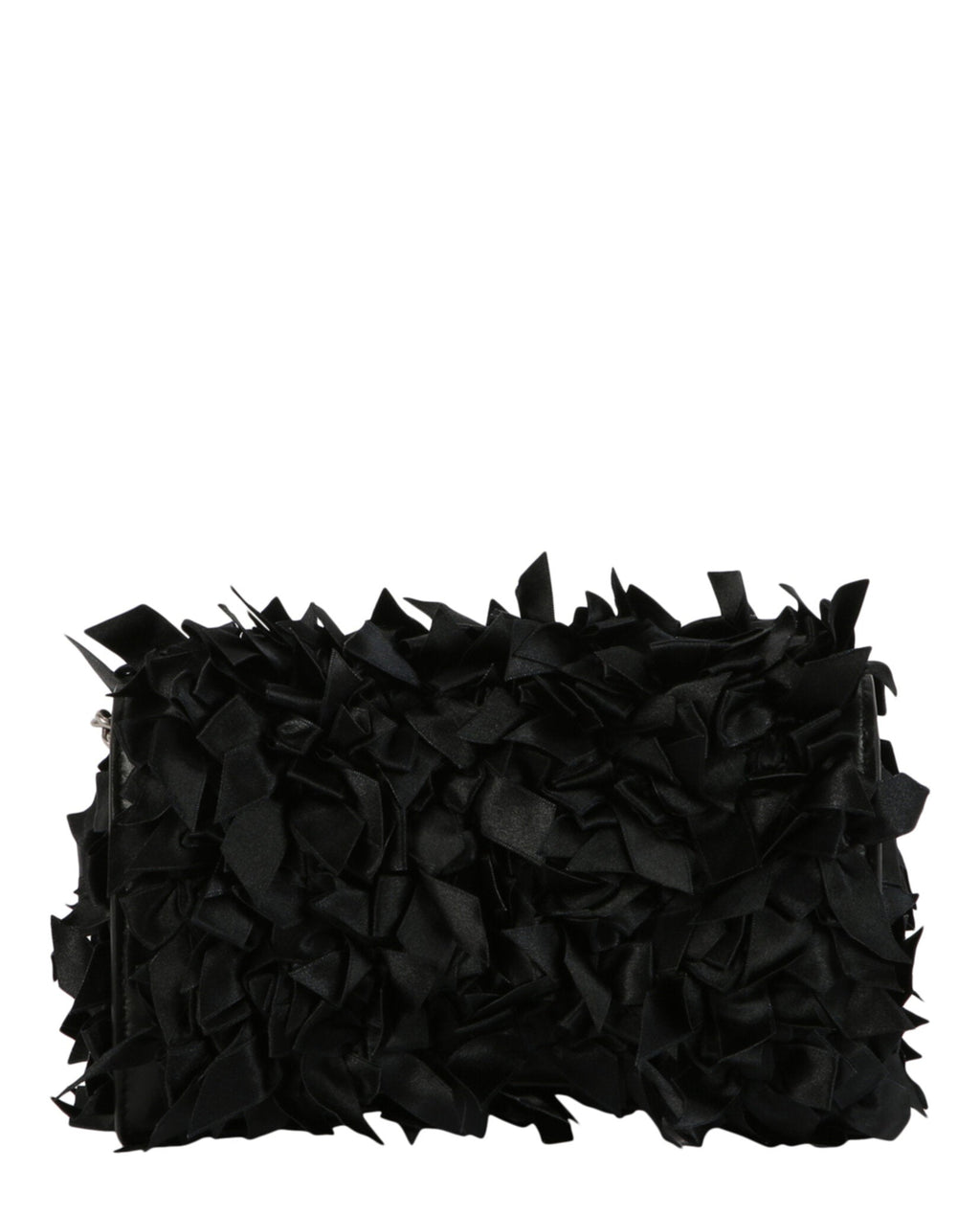 Balenciaga Womens Hourglass Satin Bow Wallet On Chain