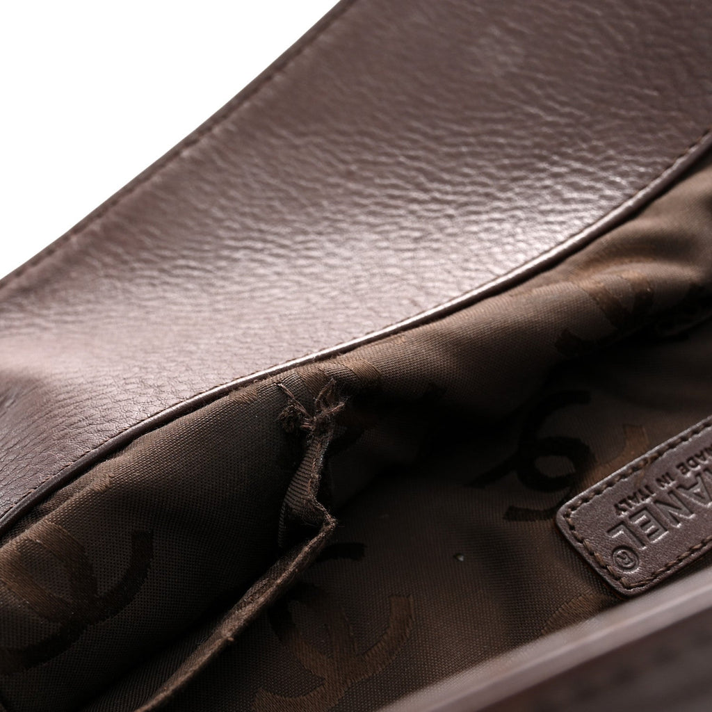 Calfskin Shopper Tote Brown