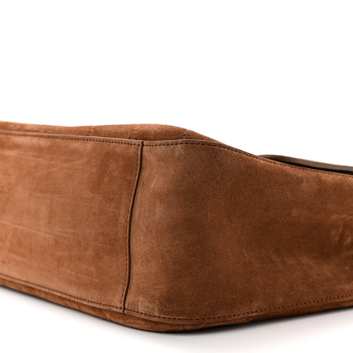 Suede Calfskin Small Souplissimo Maxi Flap Camel