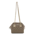 Lambskin Quilted Small CC Bowling Bag Dark Khaki