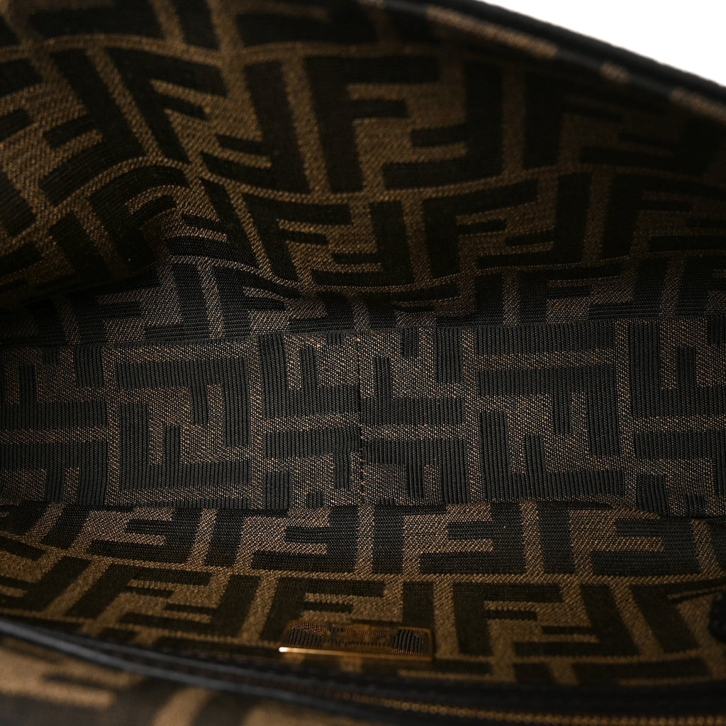 Fabric Jacquard FF 1974 Medium Baguette Tobacco Moro Black