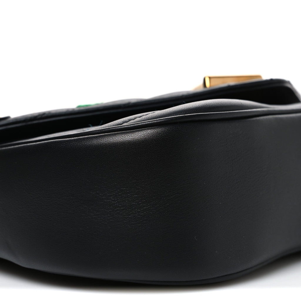 Calfskin Embroidered New Wave Chain MM Black