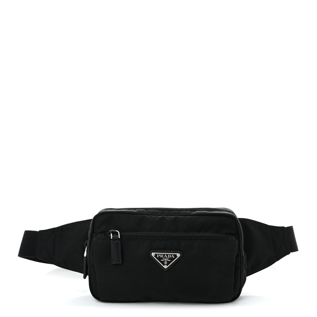 Re-Nylon Saffiano Belt Bag Black