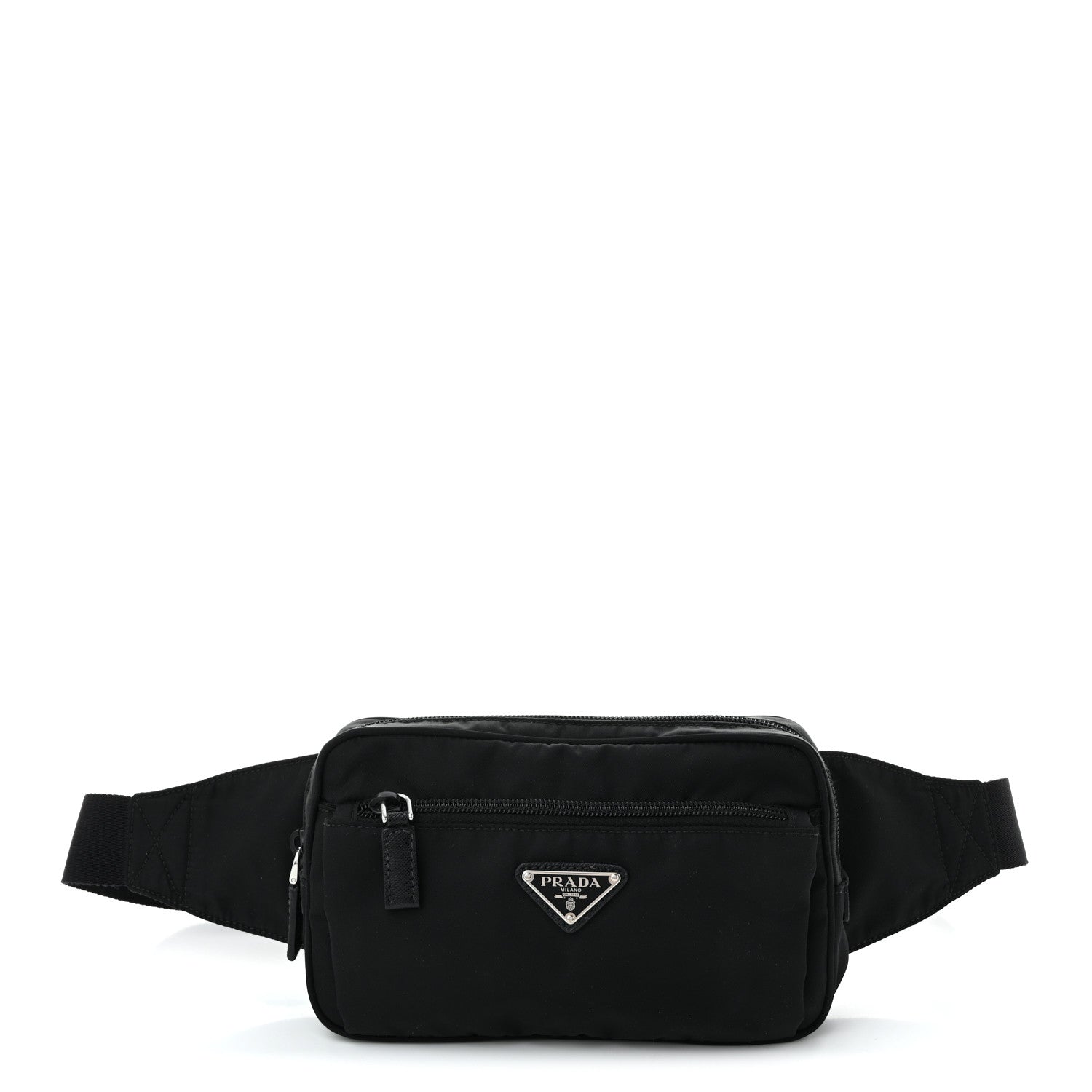 Re-Nylon Saffiano Belt Bag Black
