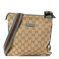 Monogram Web Small Flat Messenger Bag Blue