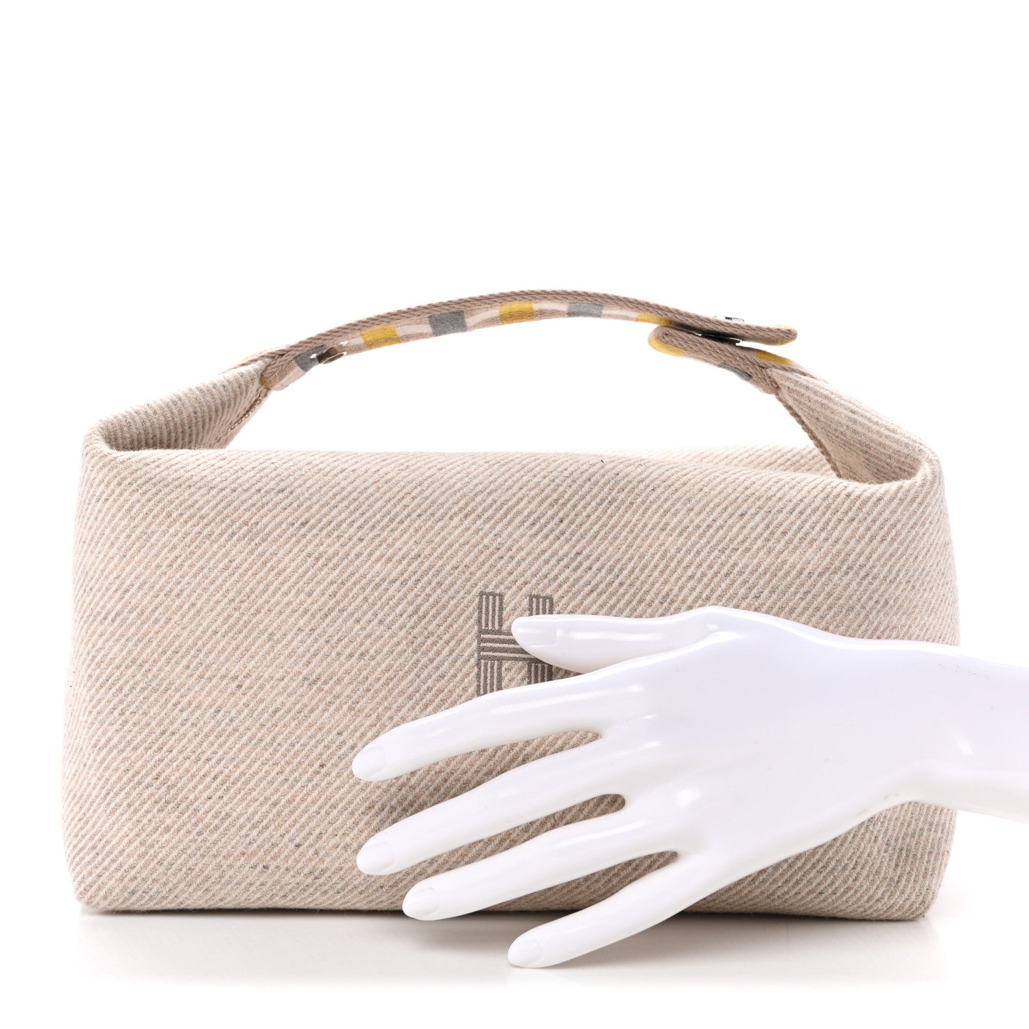 Wool Large Au Carre Bride-A-Brac Pouch Seigle