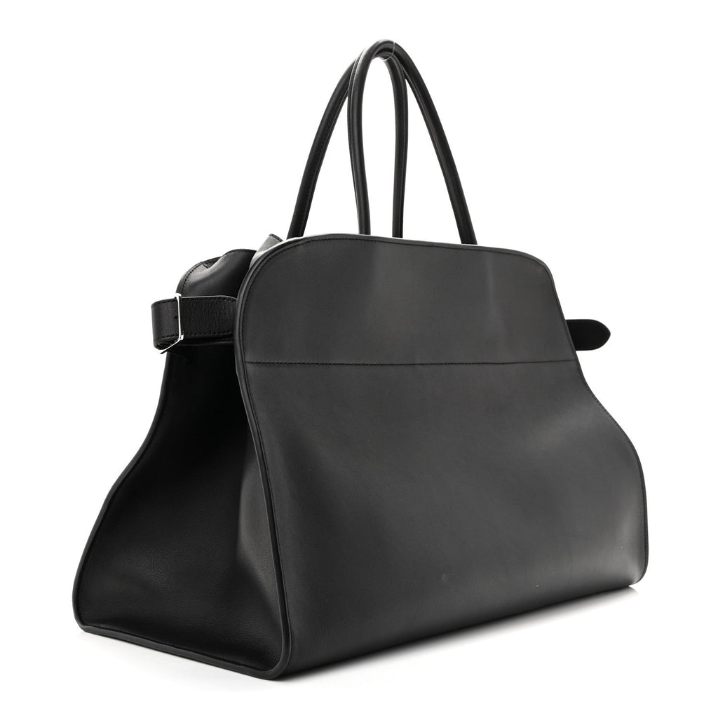 Polished Saddle Calfskin Soft Margaux 17 Black