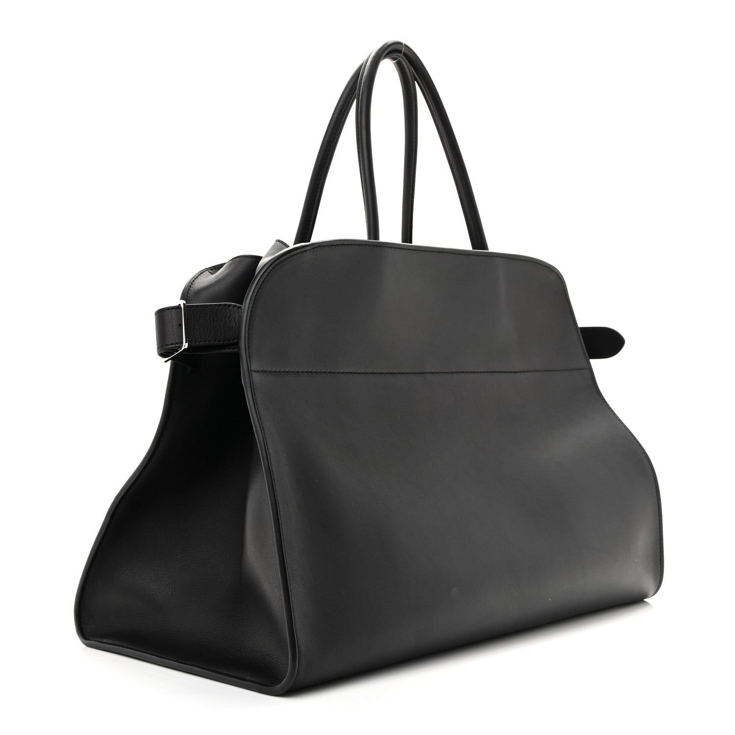 Polished Saddle Calfskin Soft Margaux 17 Black