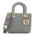 Lambskin Cannage Small My ABCDior Lady Dior Grey