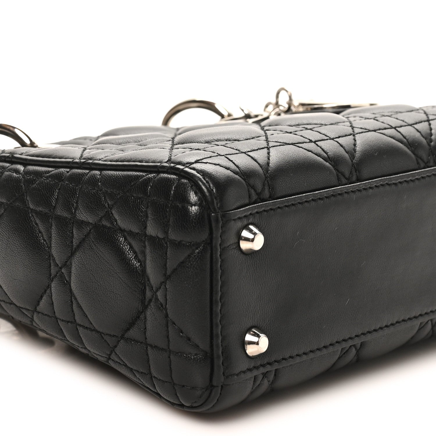 Lambskin Cannage Mini Lady Dior Black