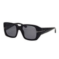 Tom Ford Sunglasses Square Full Rim, Shiny Black Frame and Smoke Lens FT1035-N01A