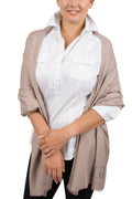 Gianfranco Ferre Beige Pashmina Scarf