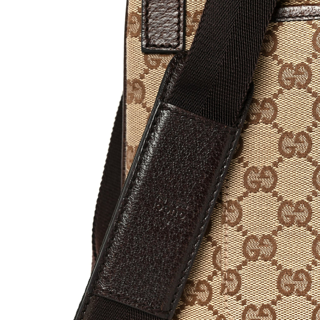 Monogram Flat Messenger Bag Dark Brown
