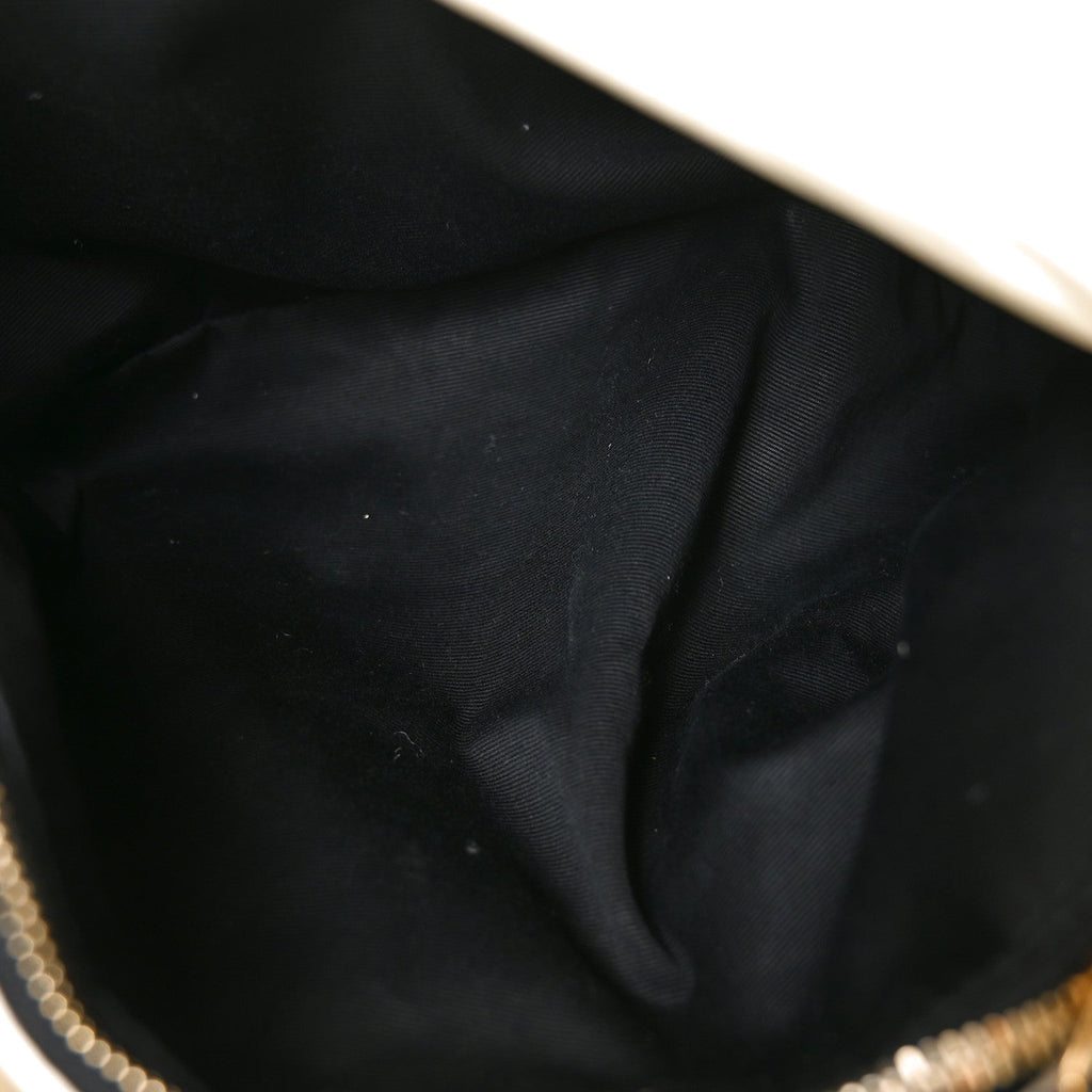 Boucle Tweed Quilted Small Loulou Puffer Monogram Chain Satchel Crema Soft