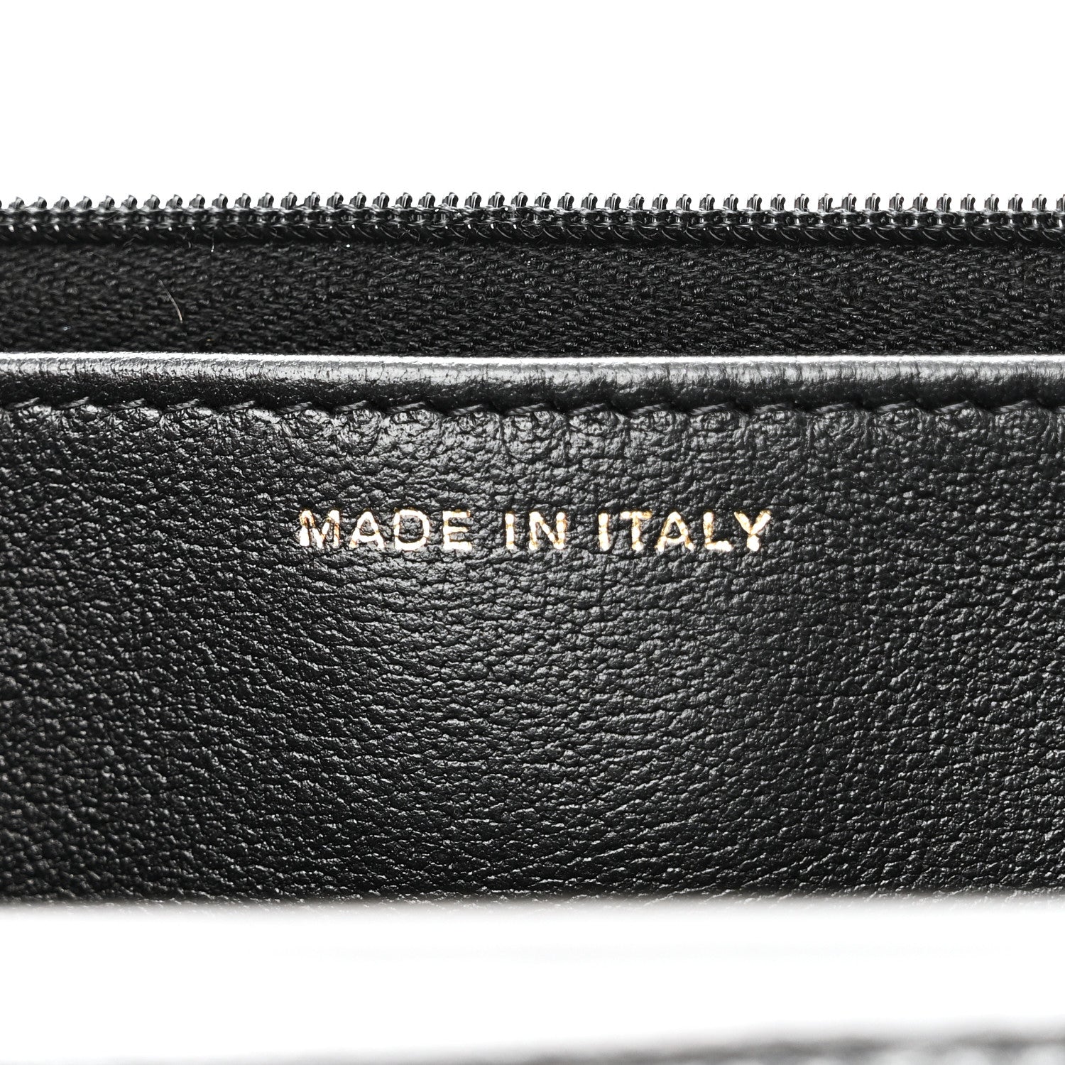 Shiny Lambskin Quilted Golden Links Wallet On Chain WOC Black