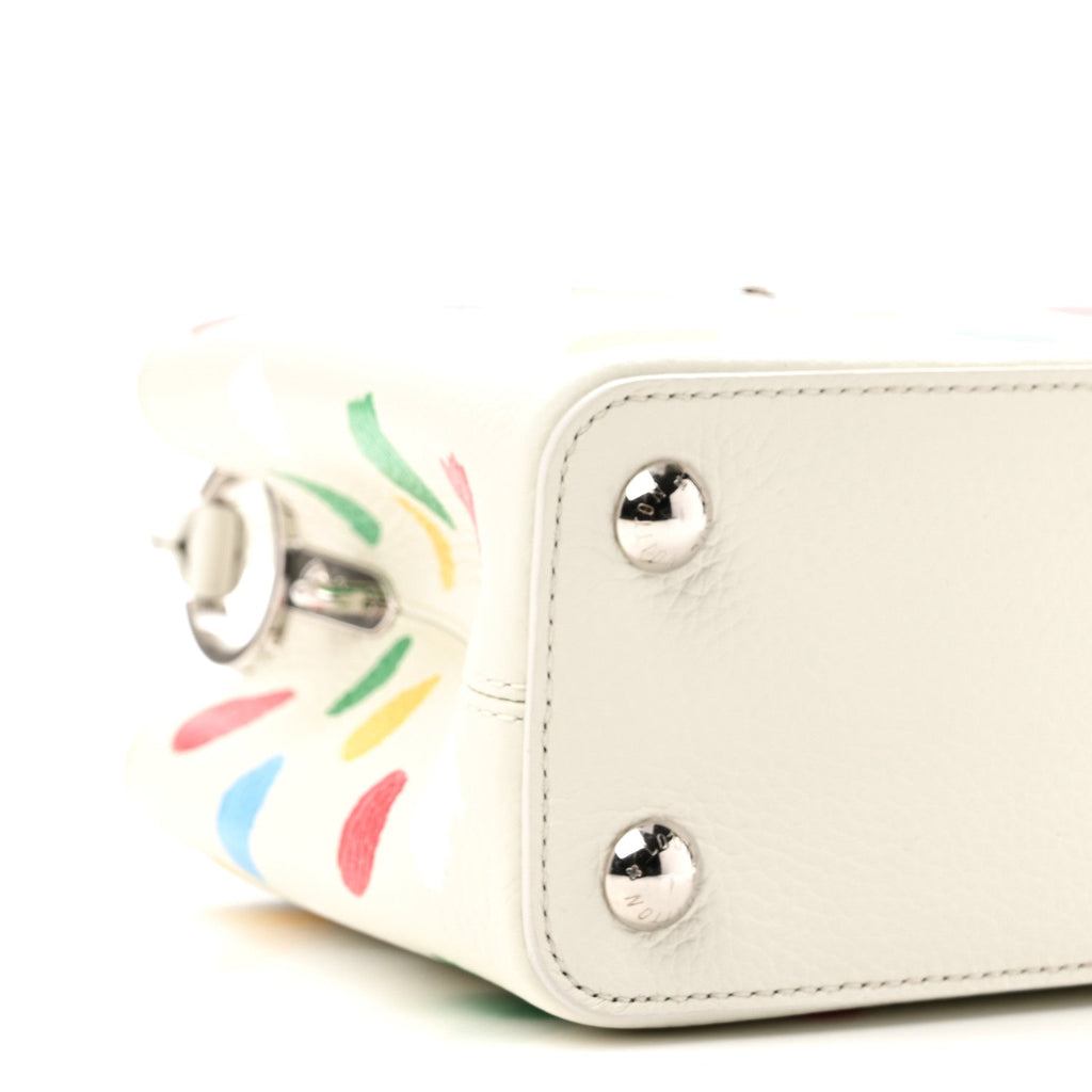 LV X YK Taurillon Capucines BB White