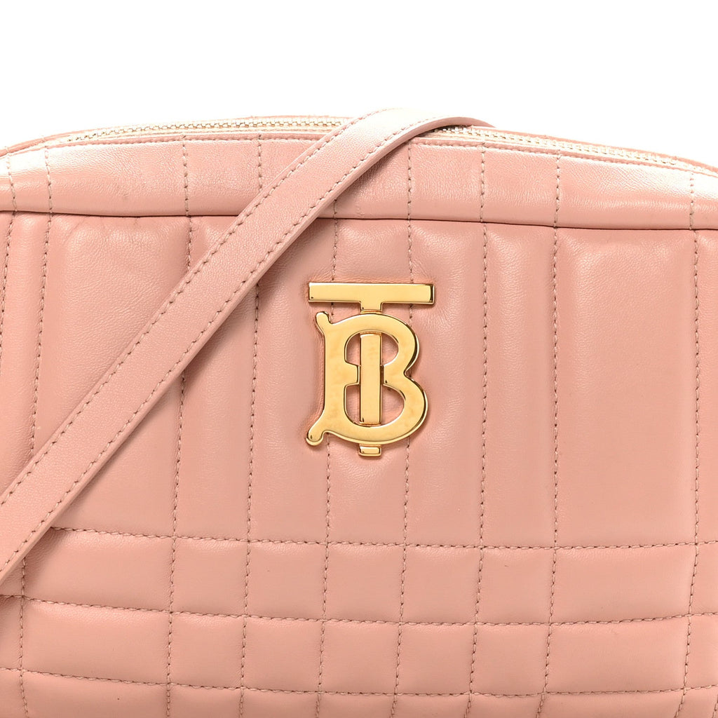 Calfskin Quilted Small Lola Camera Bag  Dusty Pink