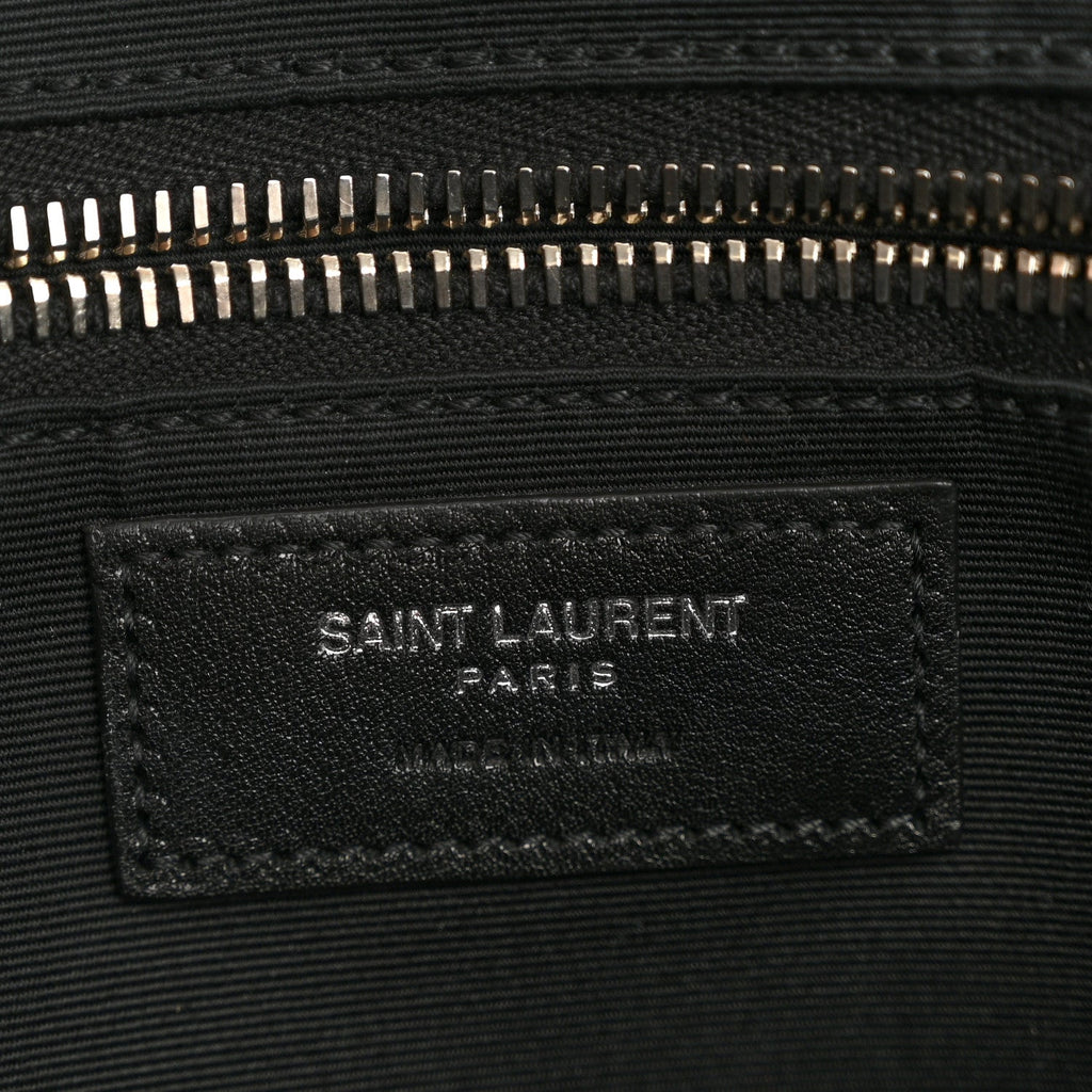 Raffia Linen Calfskin Rive Gauche Tote Naturale Black