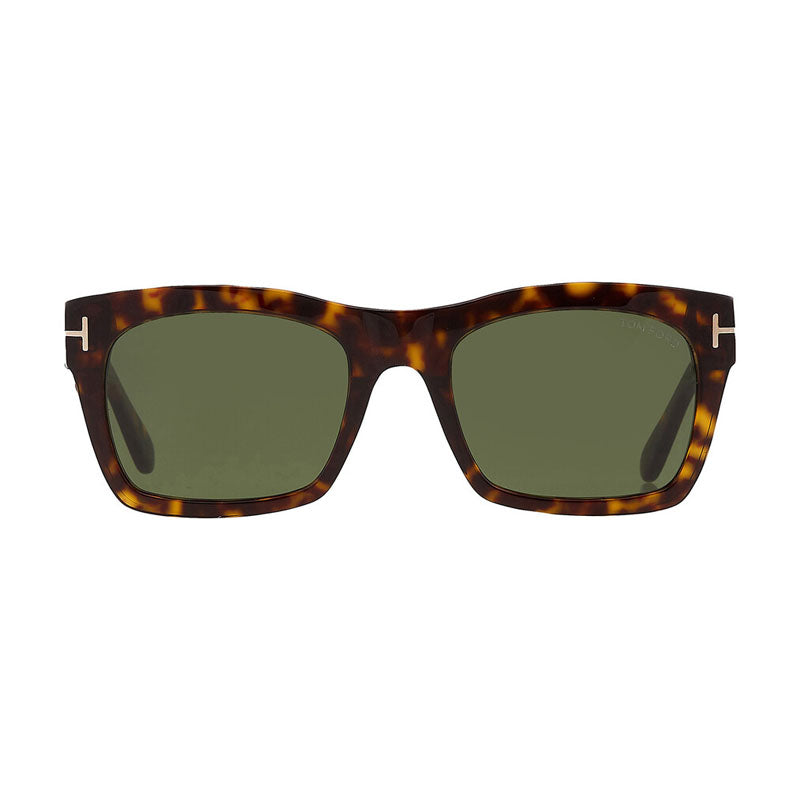 Tom Ford Sunglasses Square Full Rim, Dark Havana Frame and Green Lens FT106252Т
