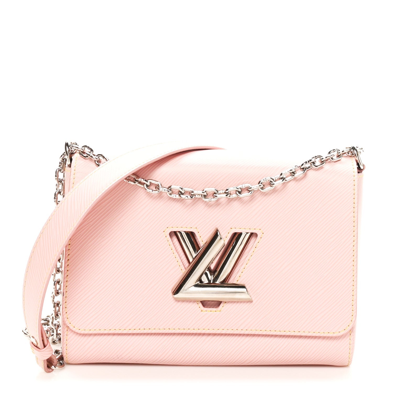 Epi Twist Shoulder Bag MM Rose Ballerine