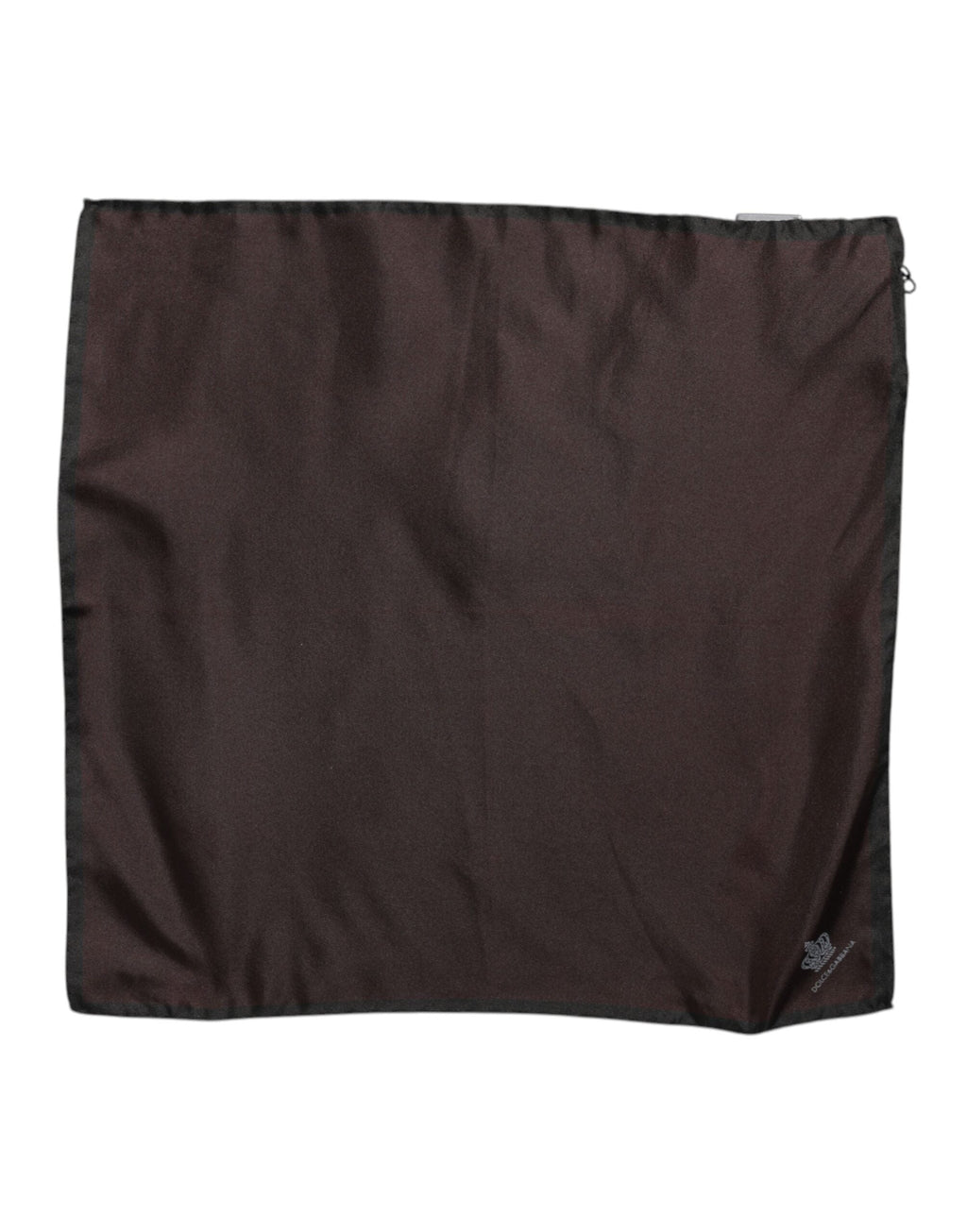 Dolce & Gabbana Brown DG Crown Silk Square Men Foulard Men's Scarf