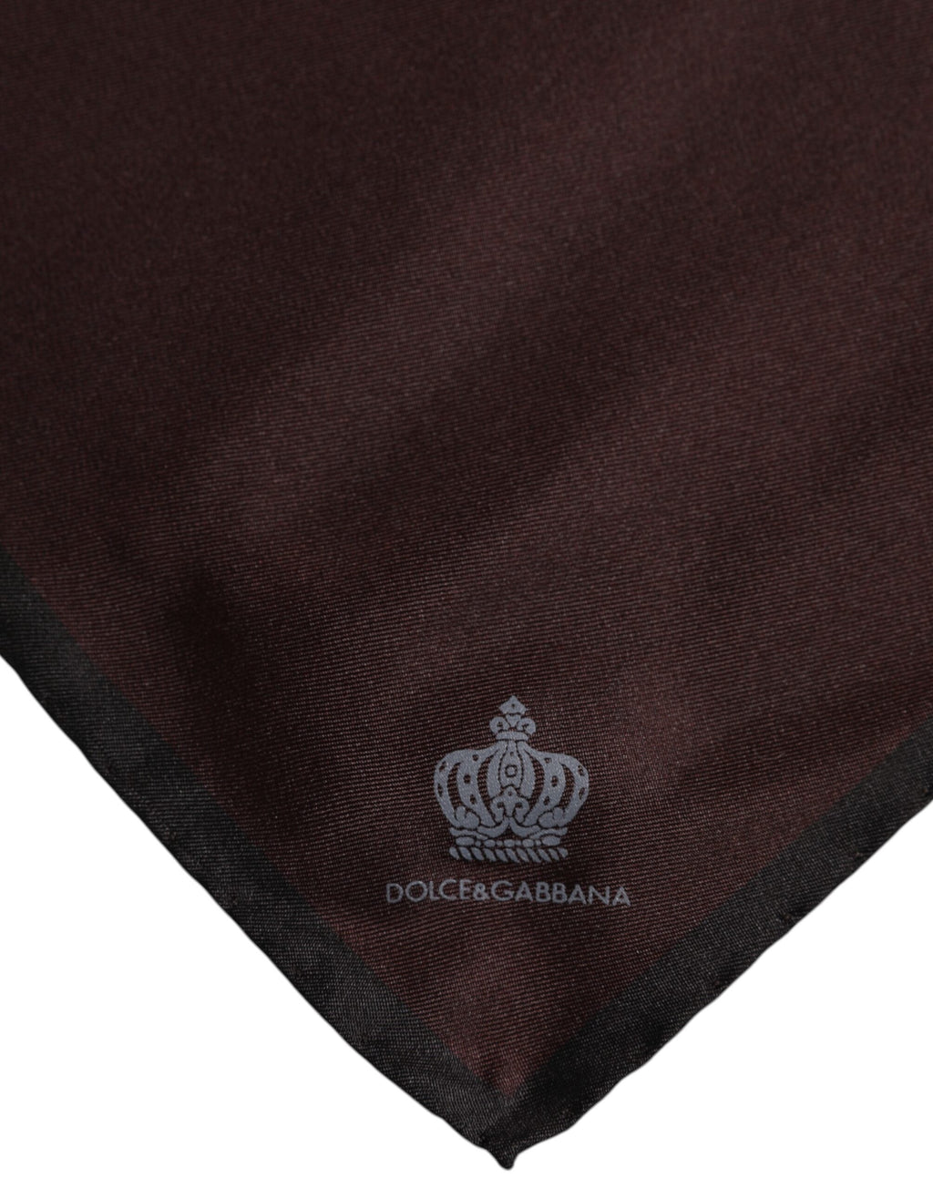 Dolce & Gabbana Brown DG Crown Silk Square Men Foulard Men's Scarf