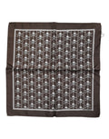 Dolce & Gabbana Brown Skull Silk Square Men Foulard Men's Scarf
