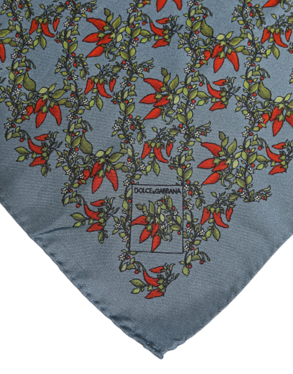 Dolce & Gabbana Gray Chilis Silk Square Men Foulard Men's Scarf