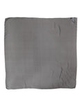 Dolce & Gabbana Gray Black Silk Square Women Foulard Women's Scarf