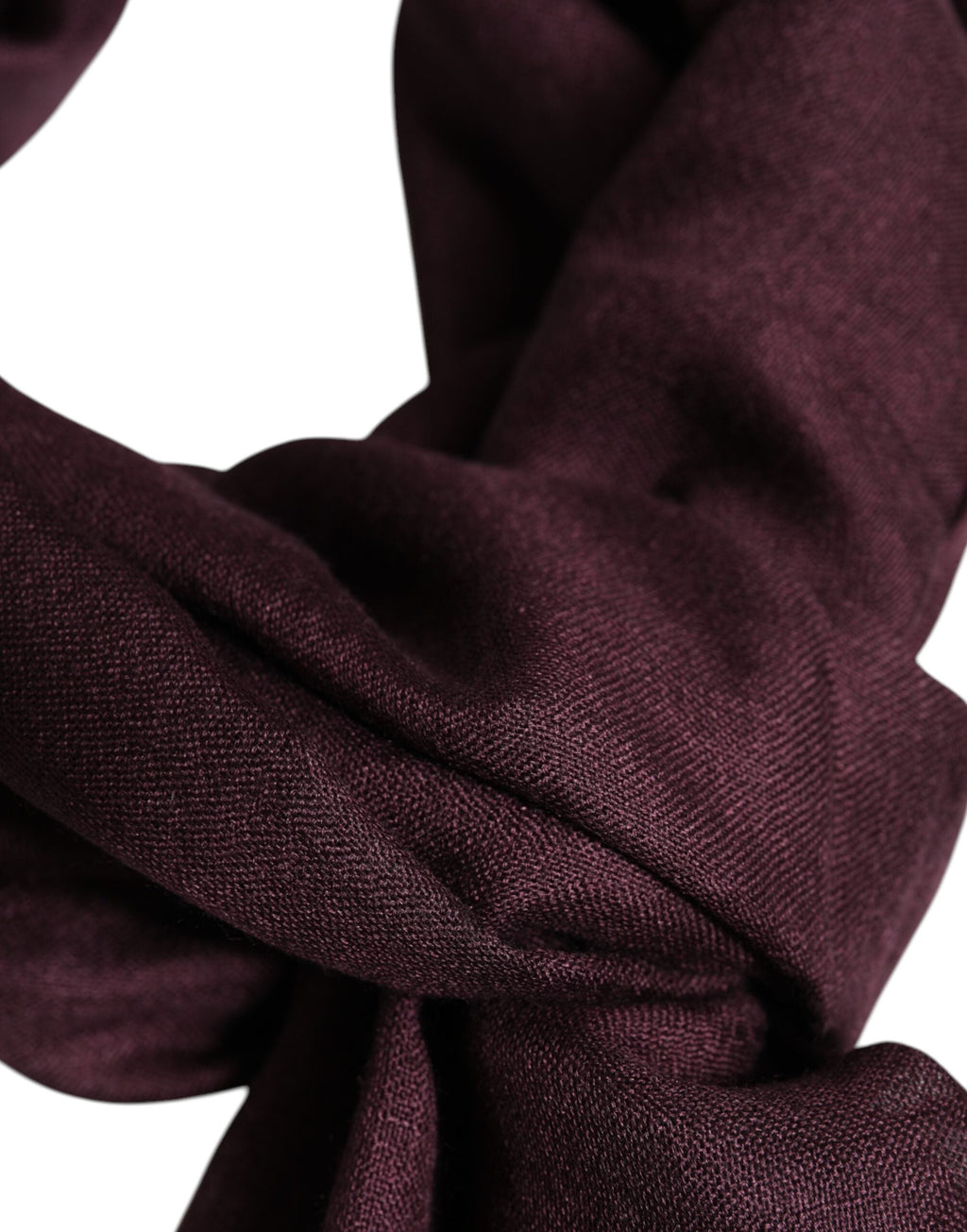Dolce & Gabbana Maroon Cashmere Neck Warmer Wrap Shawl Men's Scarf