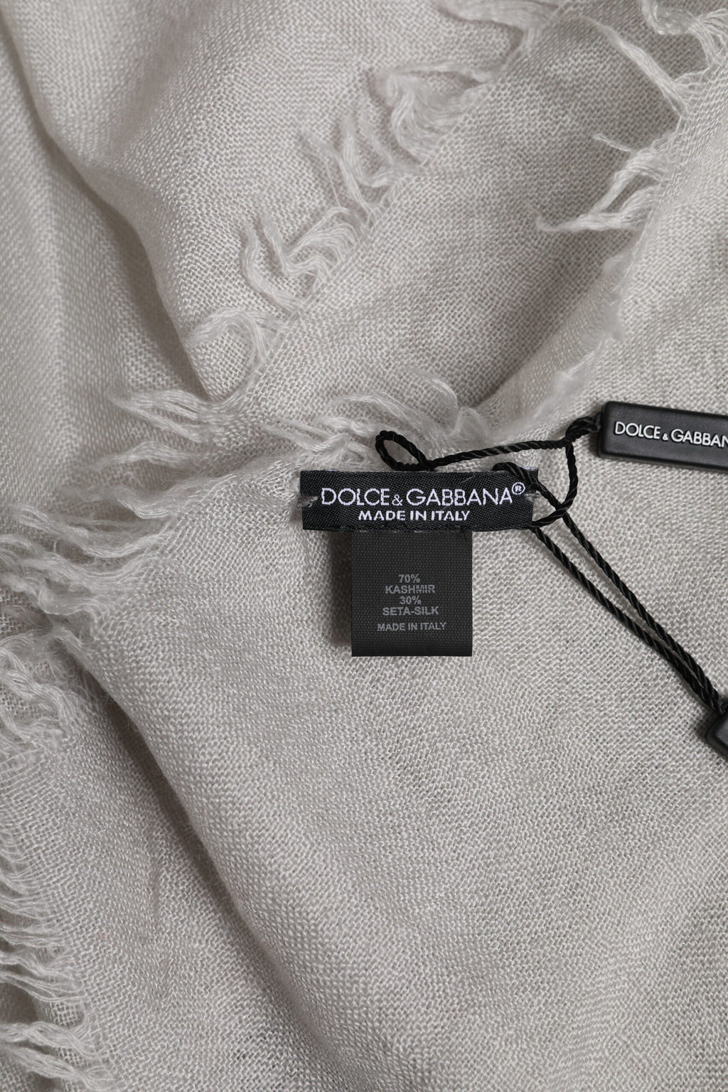 Dolce & Gabbana Gray DG Crown Neck Warmer Wrap Shawl Men's Scarf
