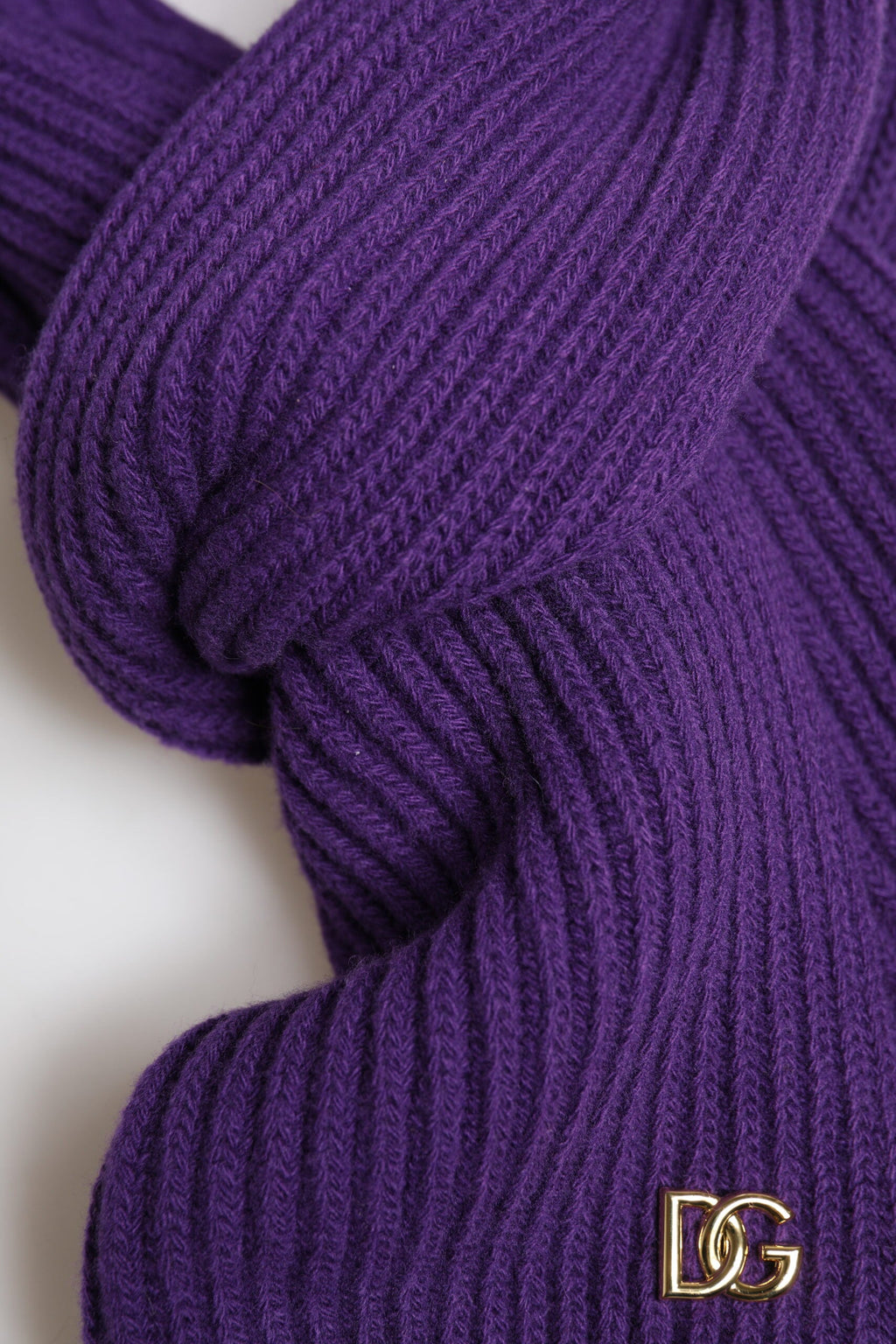 Dolce & Gabbana Purple DG Logo Neck Warmer Wrap Shawl Men's Scarf
