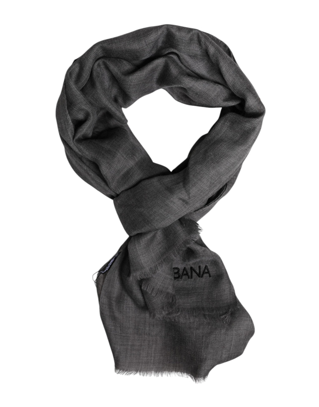 Dolce & Gabbana Gray Logo Print Neck Warmer Wrap Shawl Men's Scarf