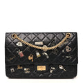 Aged Calfskin Lucky Charms 2.55 Reissue 226 Flap Black