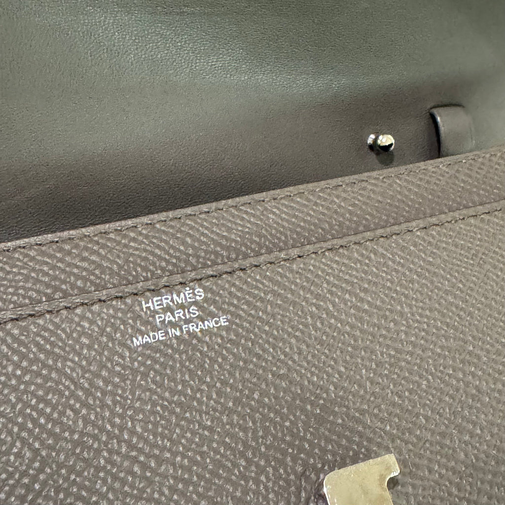 HERMES CONSTANCE TO GO (CTG) ELEPHANT GREY WITH SILVER HARDWARE Z STAMP