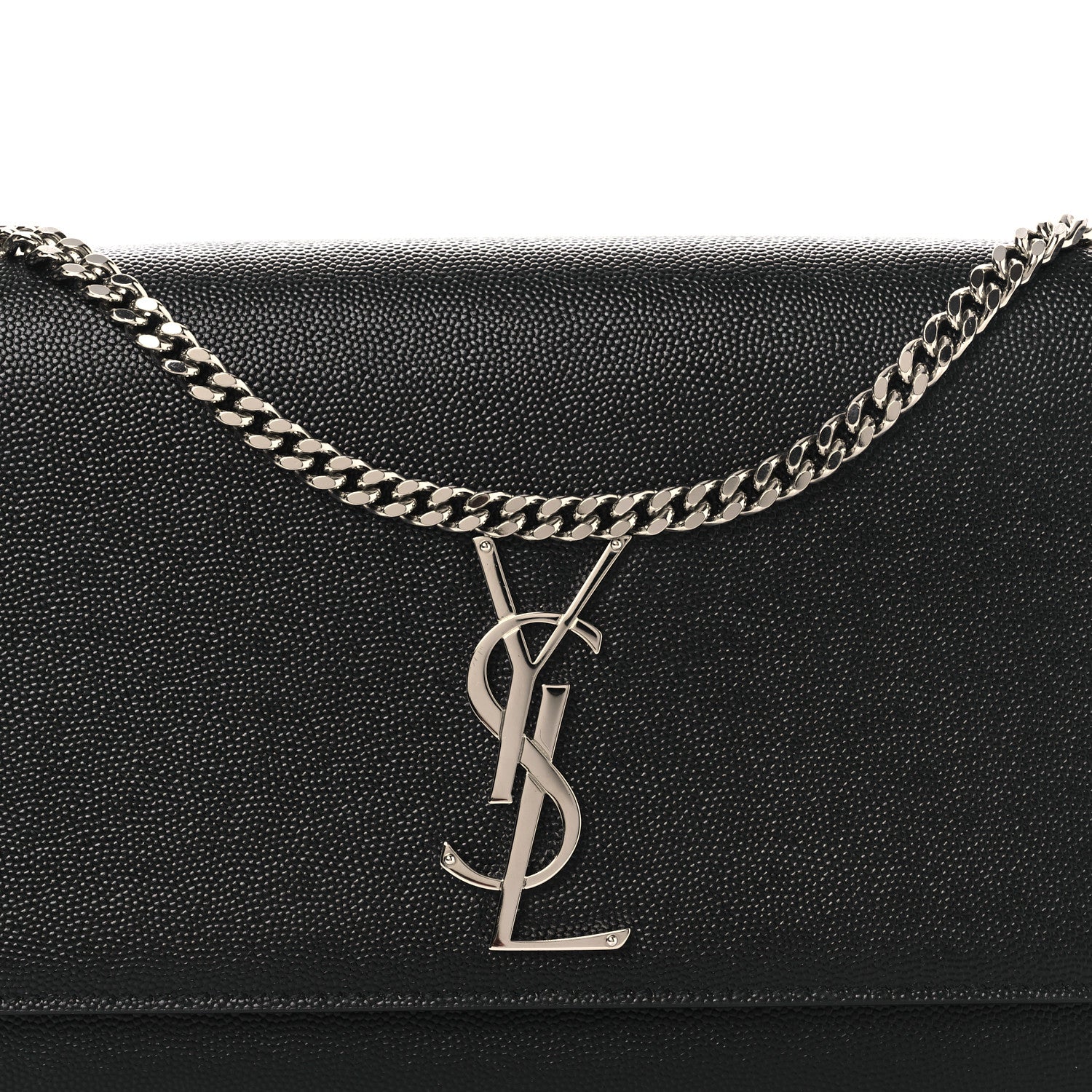 Grain De Poudre Medium Classic Monogram Kate Satchel Black
