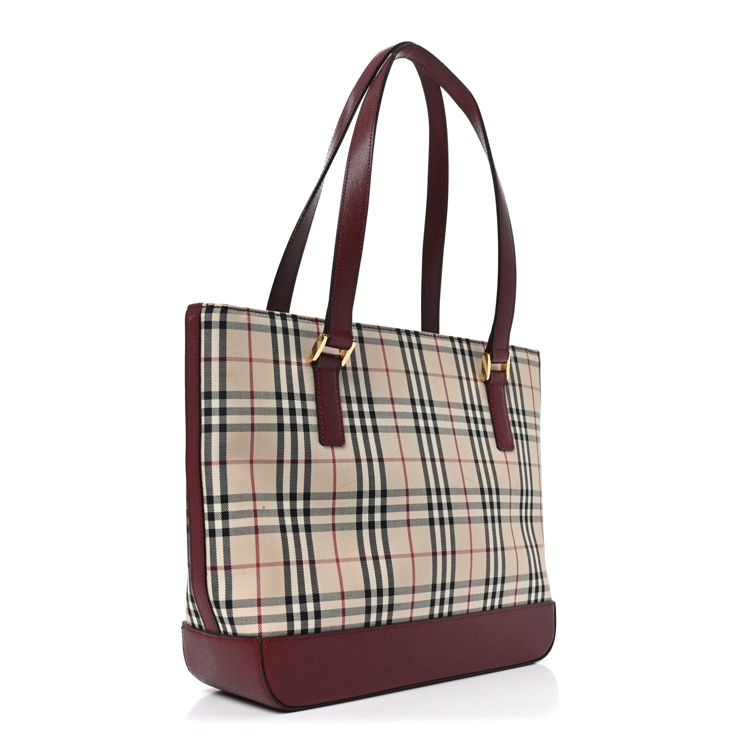 Canvas House Check Small Tote Red