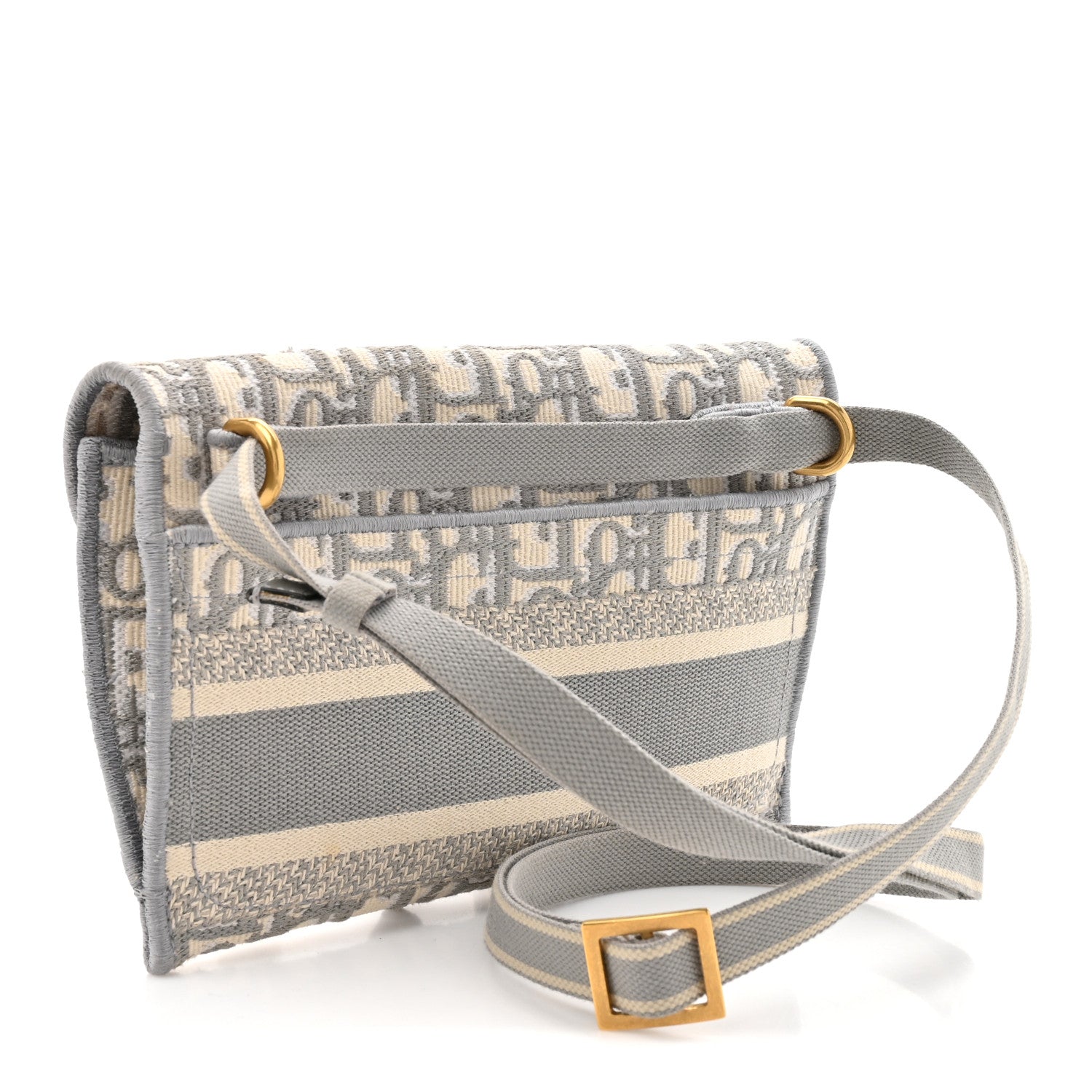 Oblique Slim Saddle Pouch Grey