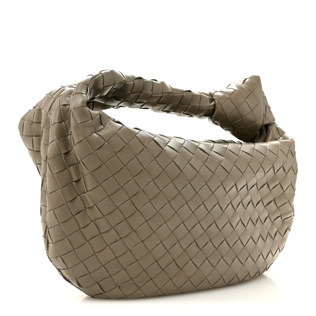 Nappa Intrecciato Teen Jodie Hobo Taupe Grey