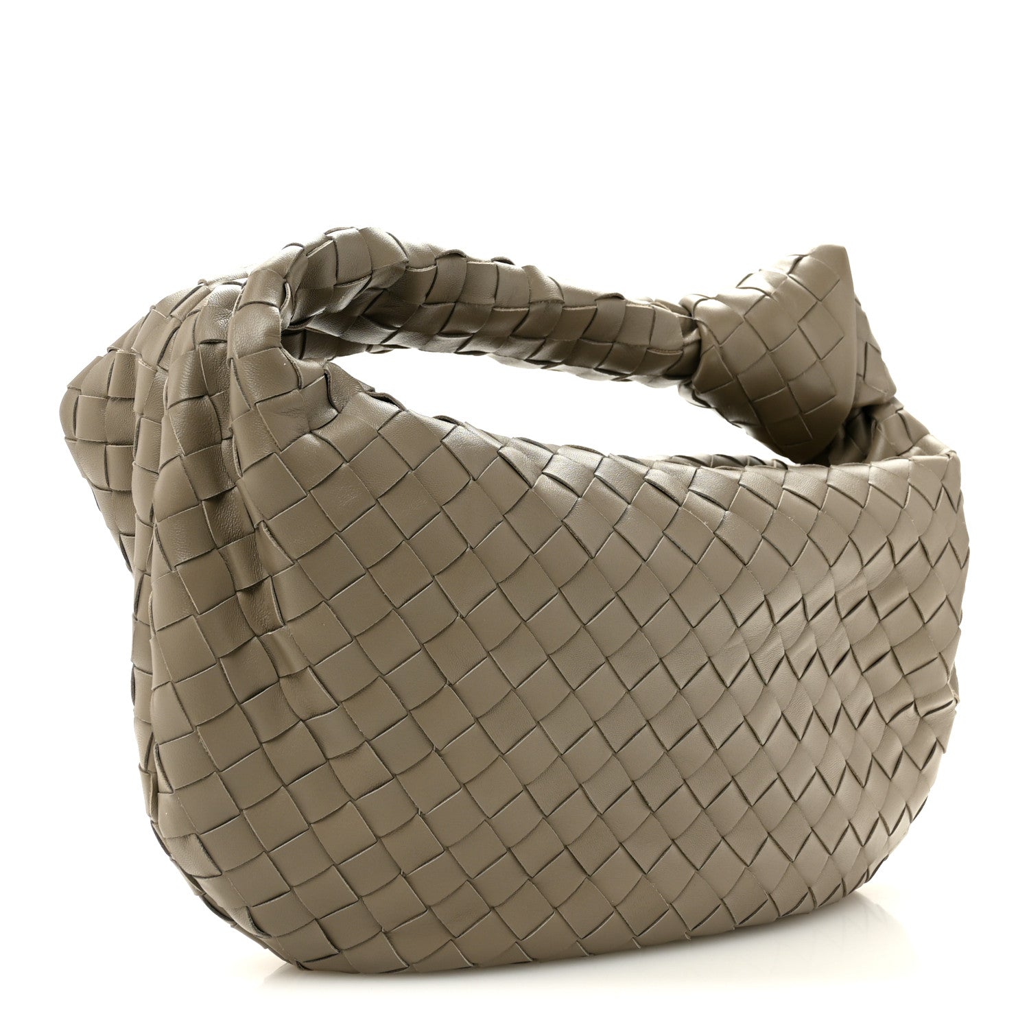 Nappa Intrecciato Teen Jodie Hobo Taupe Grey